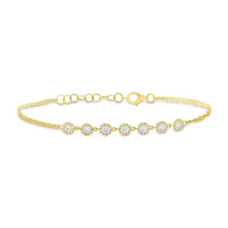 14k Rose Gold Diamond Bracelet