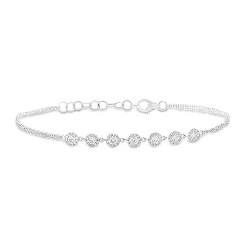 14k Rose Gold Diamond Bracelet