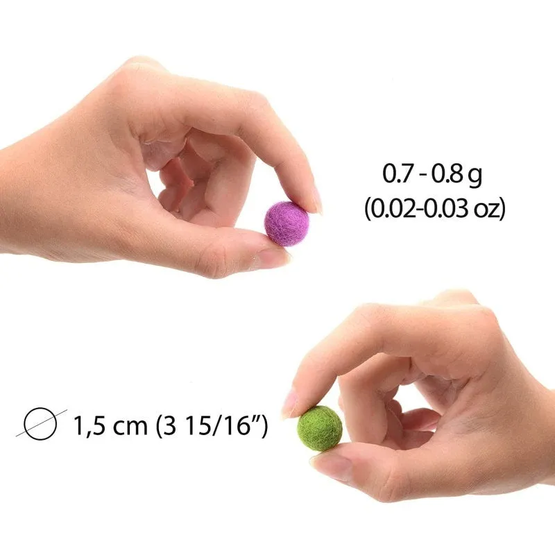 1.5 cm Wool Felt Balls: CUSTOM COLORS, Felted Balls, DIY Garland Kit, Wool Felt Balls, Felt Pom Pom, Handmade Felt Balls, Custom Felt Balls