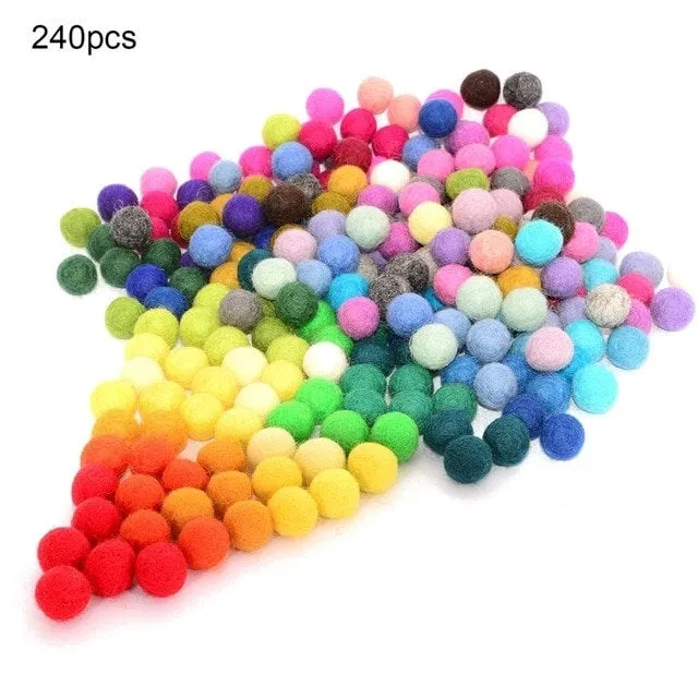 1.5 cm Wool Felt Balls: CUSTOM COLORS, Felted Balls, DIY Garland Kit, Wool Felt Balls, Felt Pom Pom, Handmade Felt Balls, Custom Felt Balls