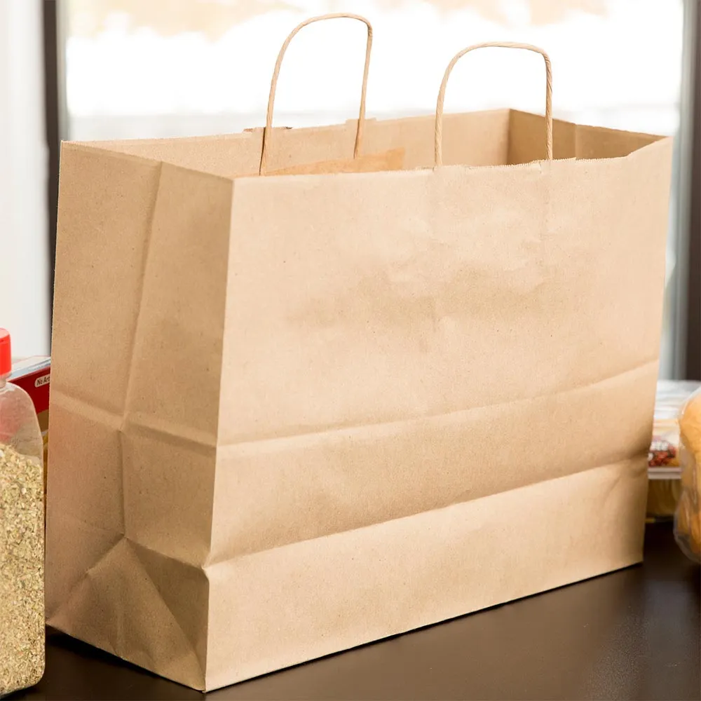 16" x 6" x 12" Kraft Shopping Bag w/ Twist Handle