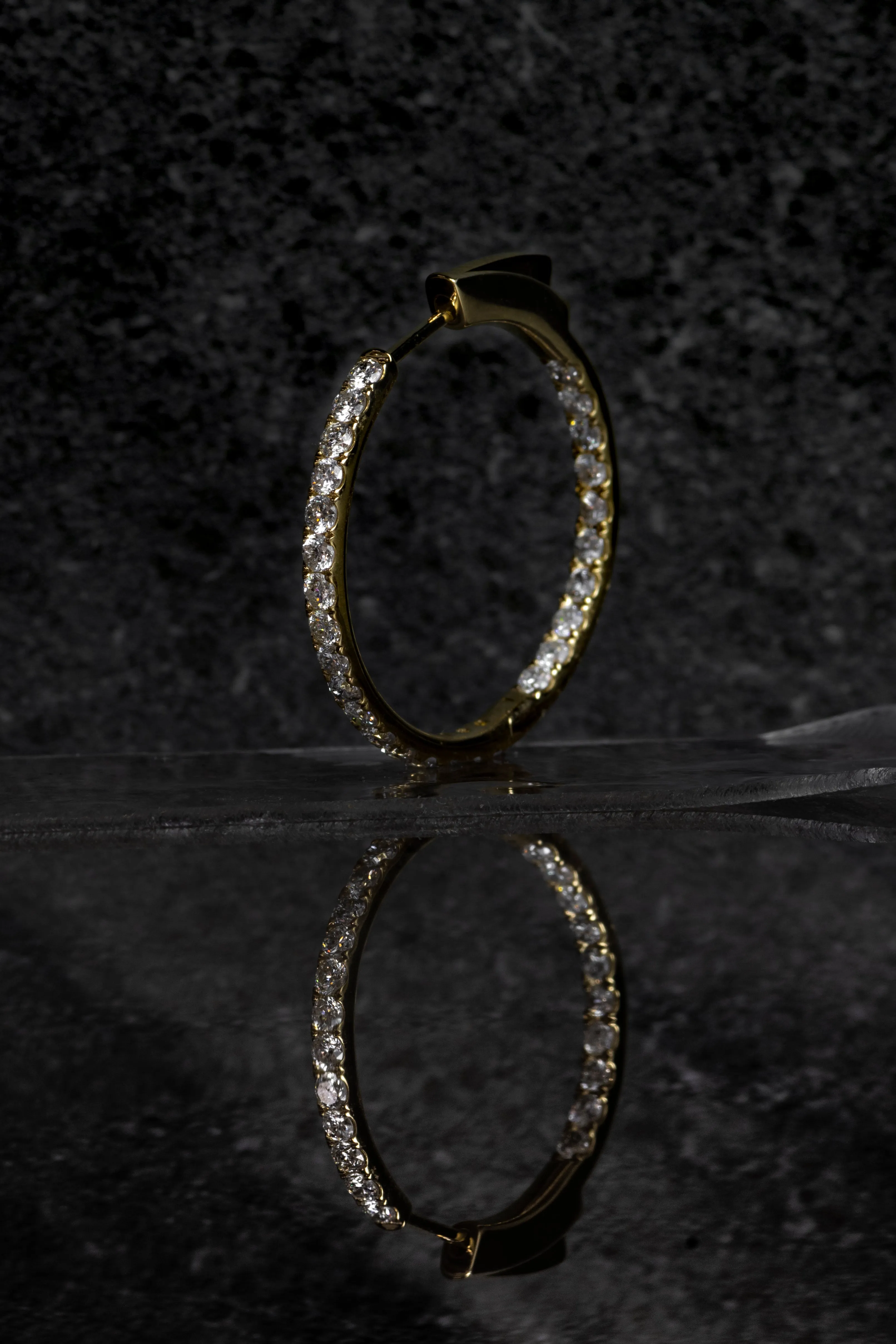 1.79ctw Diamond Inside-Out Hoop Earrings in 14 Karat Gold