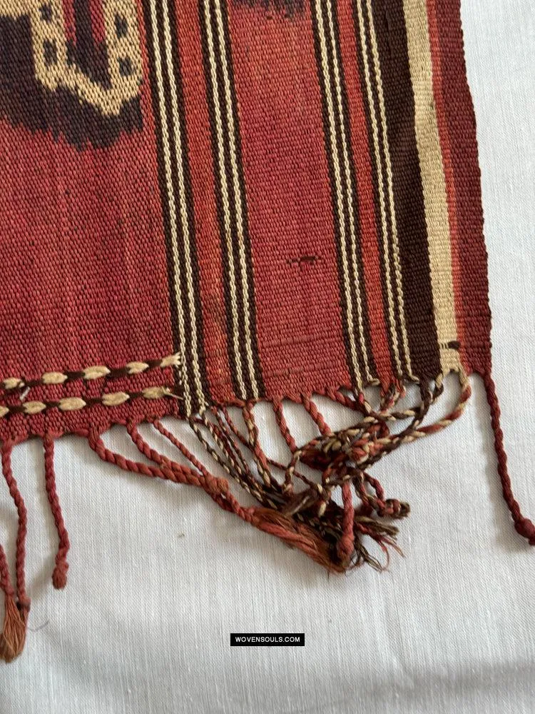 1843 SOLD Antique Iban Ceremonial Ikat with Striking Anthropomorphic Figures