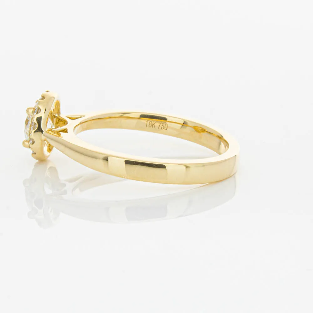 18ct Yellow Gold .52ct Diamond Nina Ring