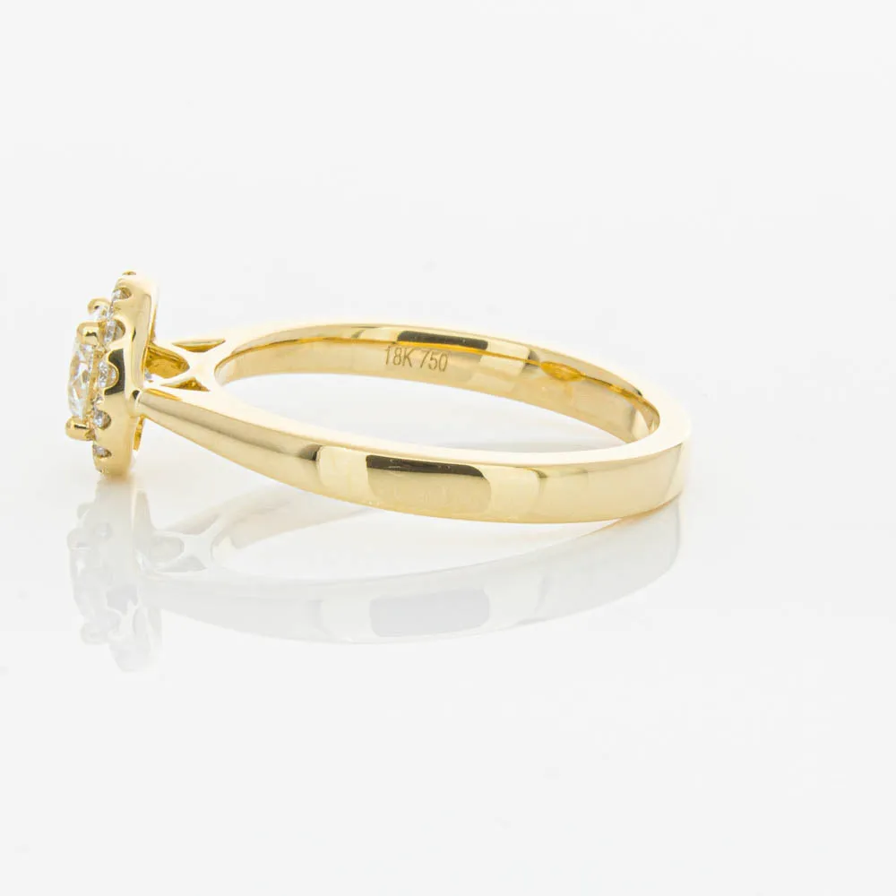 18ct Yellow Gold .52ct Diamond Nina Ring
