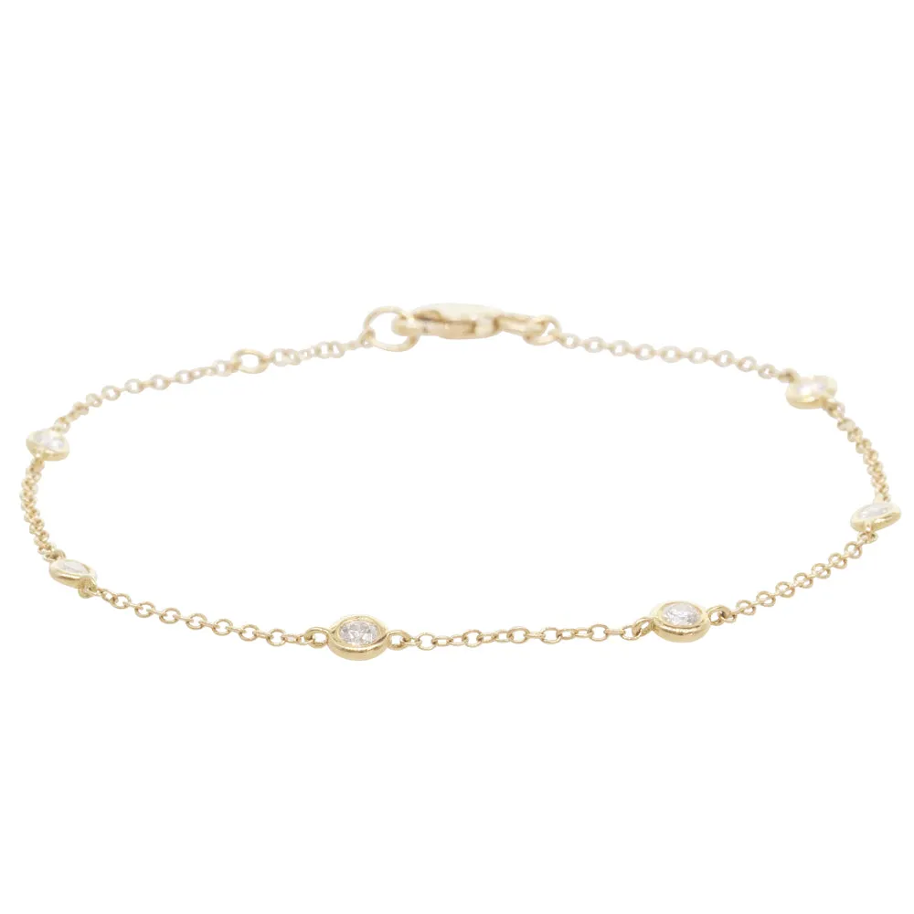 18ct Yellow Gold Diamond Bracelet
