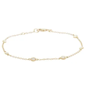 18ct Yellow Gold Diamond Bracelet