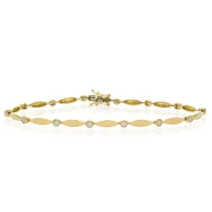 18ct Yellow Gold Diamond Set Bracelet