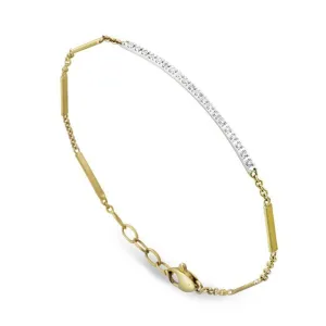 18K Goa Pave Diamond Bar Bracelet - BG713 B YW