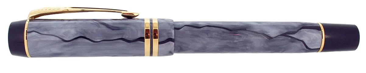 1998 PARKER GREY PEARL DUOFOLD CENTENNIAL FOUNTAIN PEN 18K FINE NIB NEVER INKED NOS