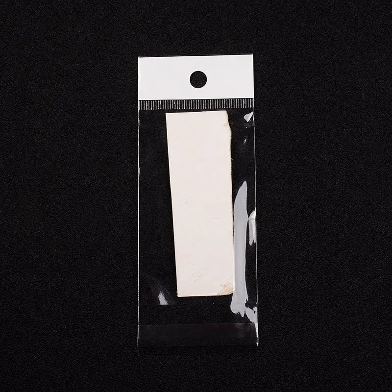 2000 pc Pearl Film Cellophane Bags, Self-Adhesive Sealing, with Hang Hole, 13x5cm, Unilateral Thickness: 0.023mm, Inner Measure: 7.5x5cm