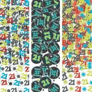 21st Brilliant Birthday Confetti