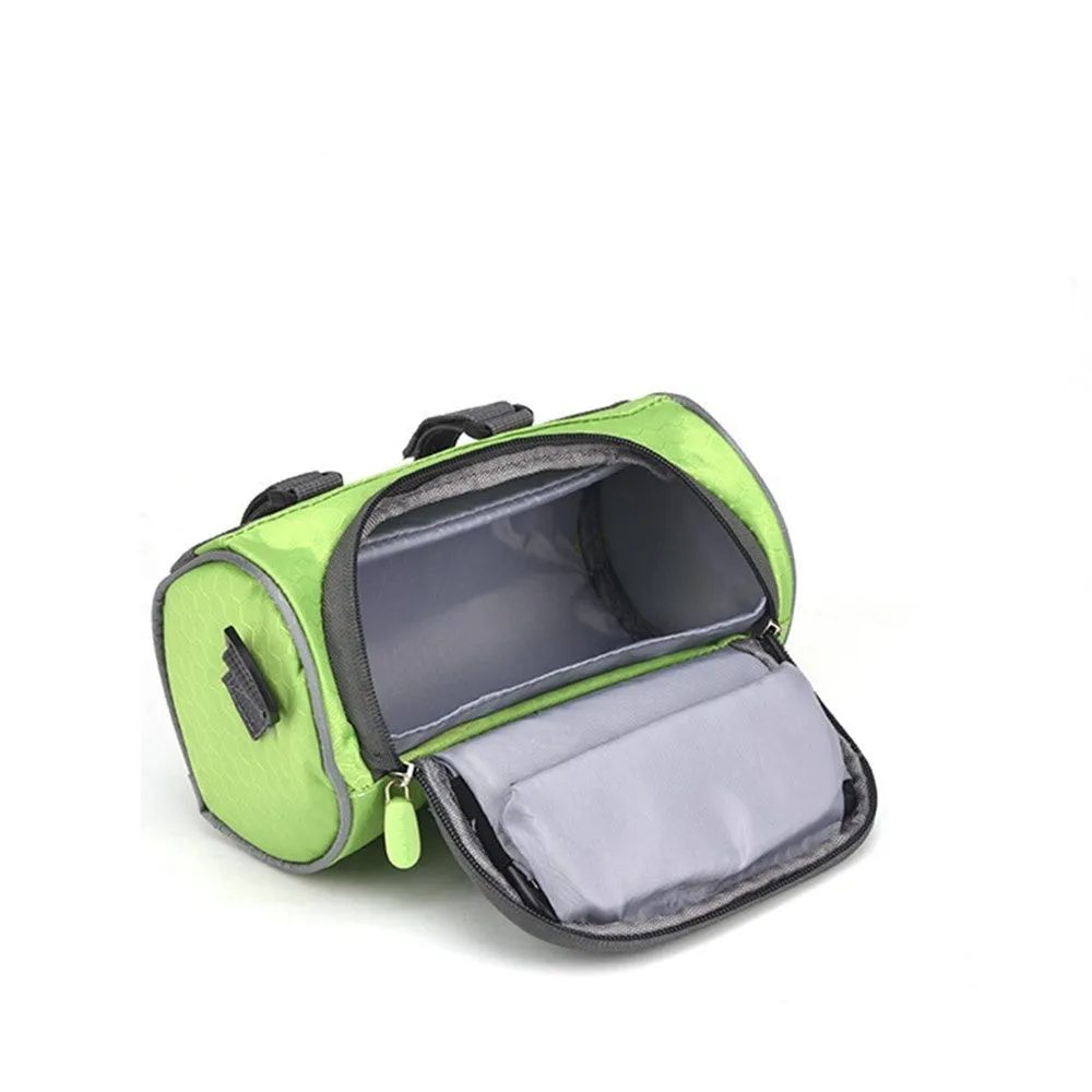 (3L) 22x12cm 2in1 Splashproof Bike Velo Smartphone Gravel Bike Handlebar Bag   Shoulder Bag - Black