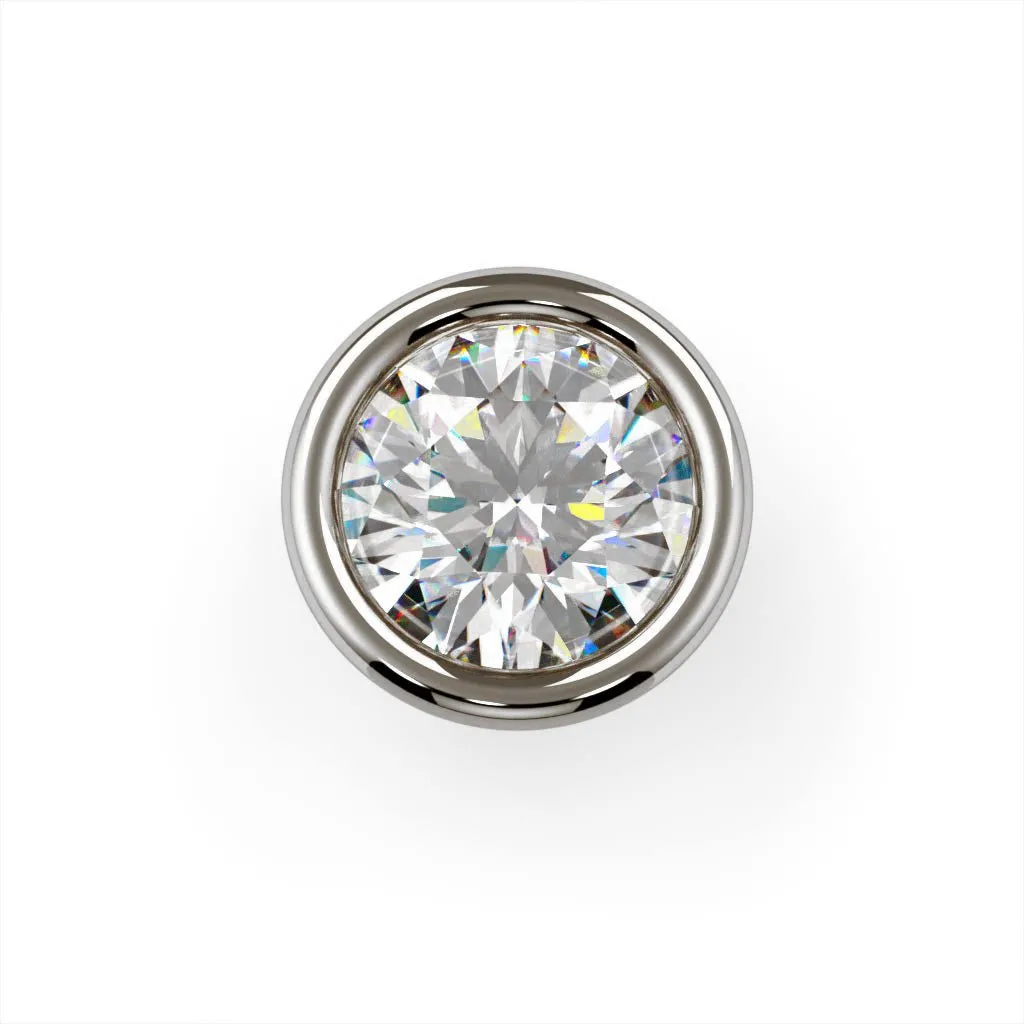 3mm Striking Diamond Bezel Nose Ring Stud