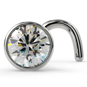 3mm Striking Diamond Bezel Nose Ring Stud