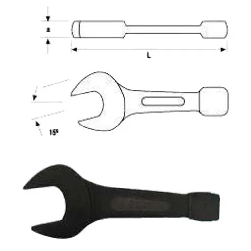 95mm Flat Open End Striking Wrench