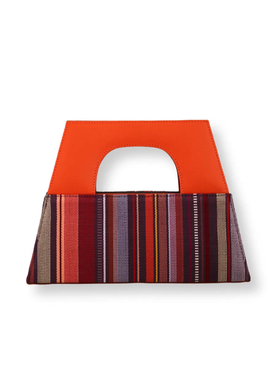 A-Chica Handbag - Purple & Orange Handle