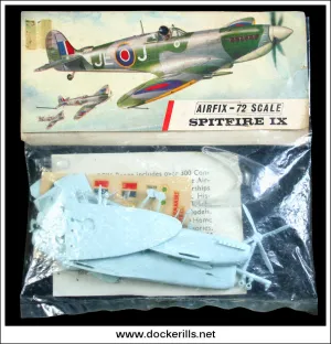 Airfix Vickers-Supermarine Spitfire IX. 1:72 Scale Kit. Vintage Red Stripe Bag.