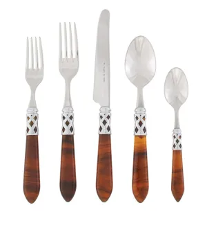 Aladdin Brilliant Five-Piece Place Setting - Tortoiseshell