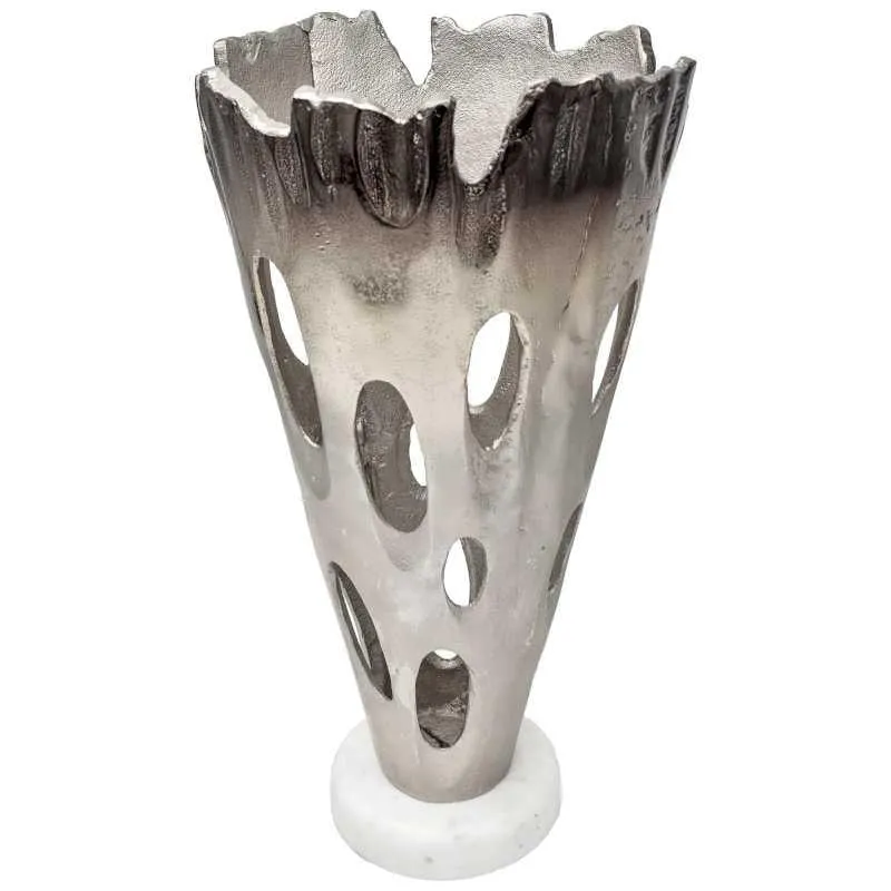Aluminum & Marble Elegance – Striking Modern Home Accent ✨
