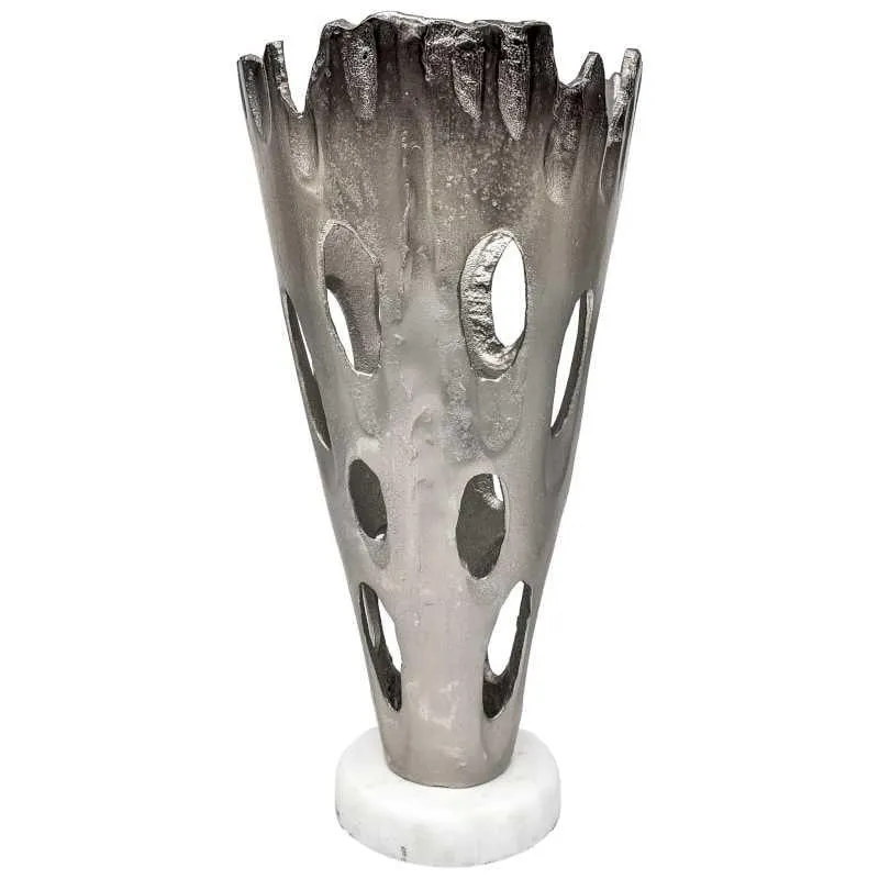 Aluminum & Marble Elegance – Striking Modern Home Accent ✨