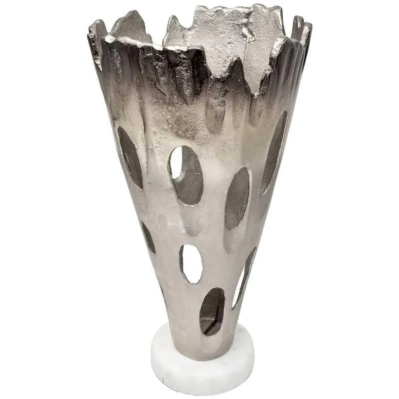 Aluminum & Marble Elegance – Striking Modern Home Accent ✨