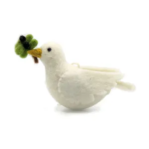 Amica - Turtle Dove with olive branch - felt decoration