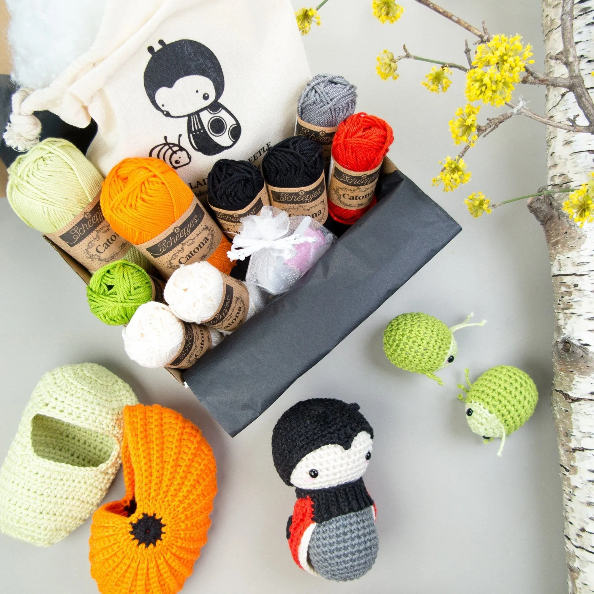 Amigurumi Crochet Kit . Ladybug Lifecycle