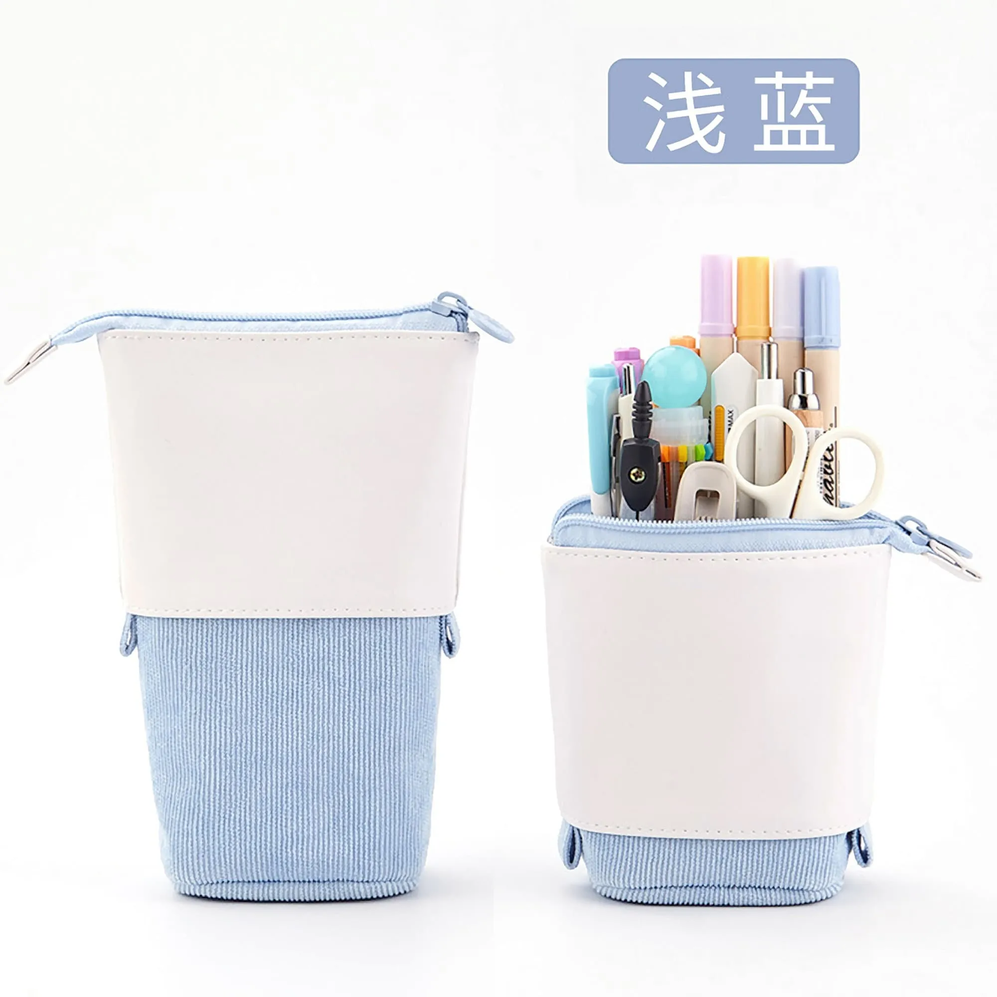 ANGOO GREEN Retractable Standing Pen Case Pencil Case Retractable Case Storage Case Durable en Case | 185mm X 125mm X 85mm X 65mm