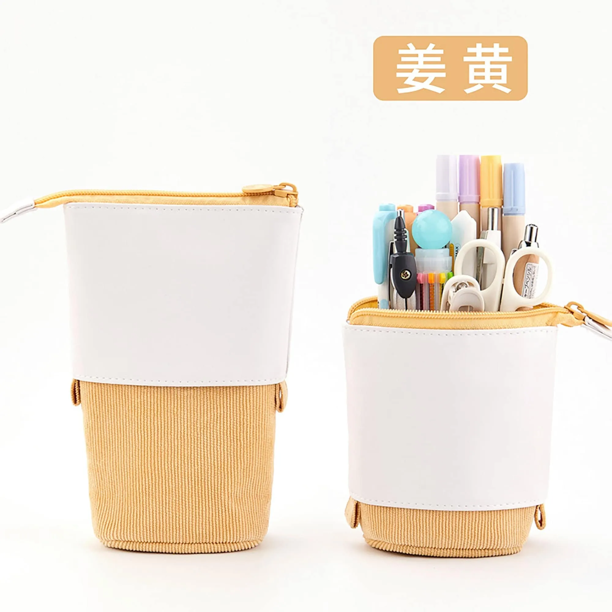 ANGOO GREEN Retractable Standing Pen Case Pencil Case Retractable Case Storage Case Durable en Case | 185mm X 125mm X 85mm X 65mm