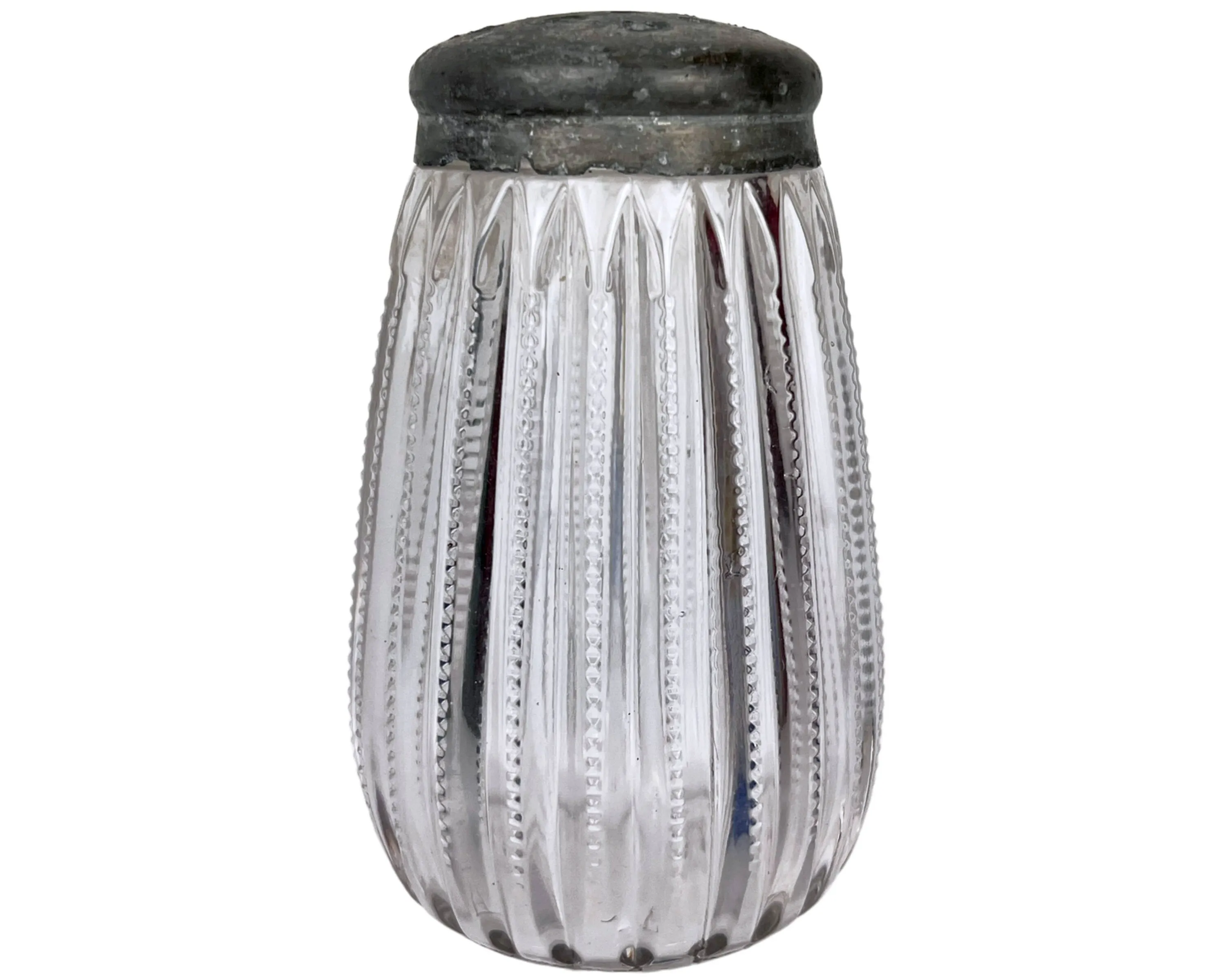 Antique ABP American Brilliant Glass Sugar Shaker Notched Mitres