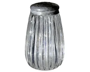Antique ABP American Brilliant Glass Sugar Shaker Notched Mitres