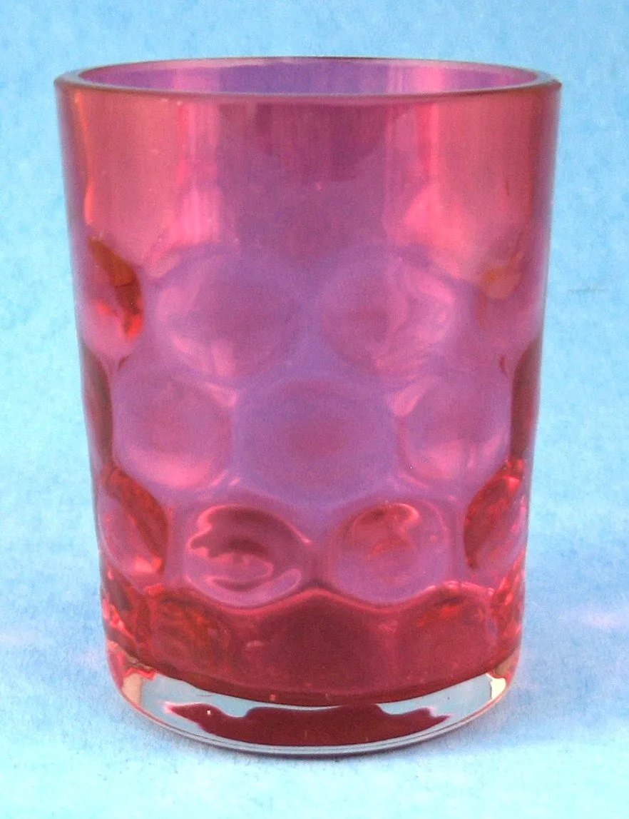 Antique Cranberry Glass Toothpick Baby Thumbprint Inverted Thumbprint