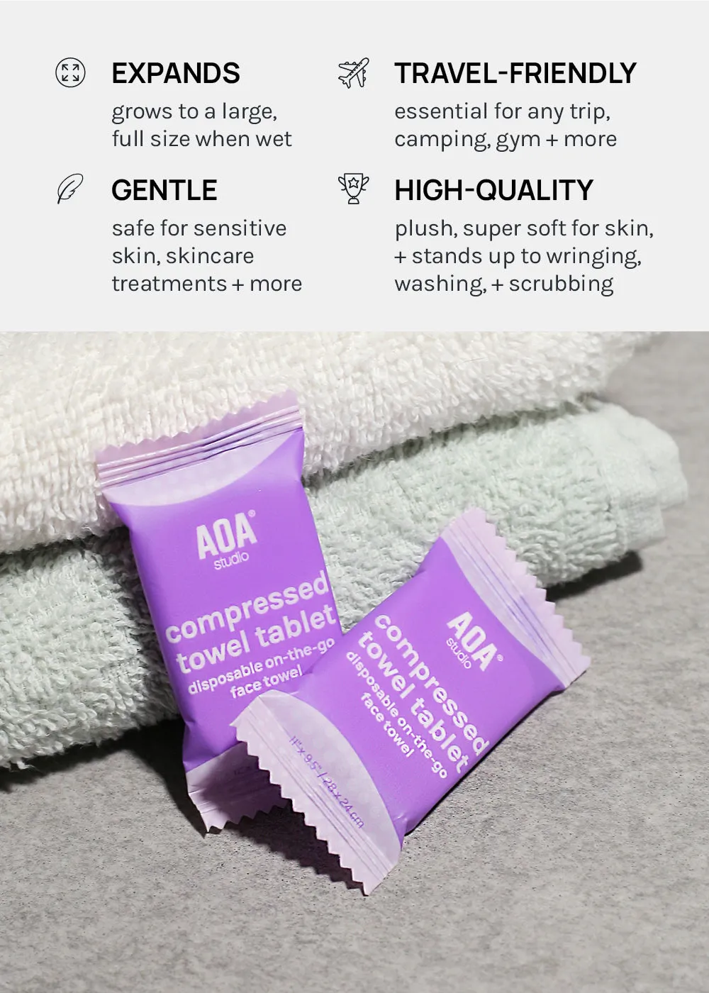 AOA Compressed Towel Tablets (6ct)