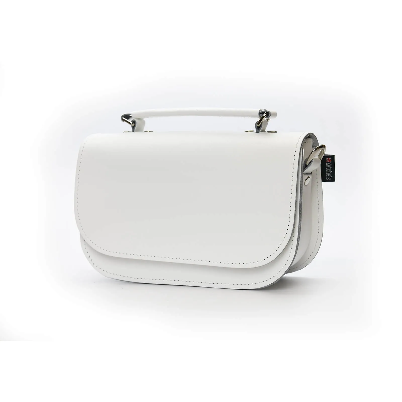 Aura Handmade Leather Bag - White