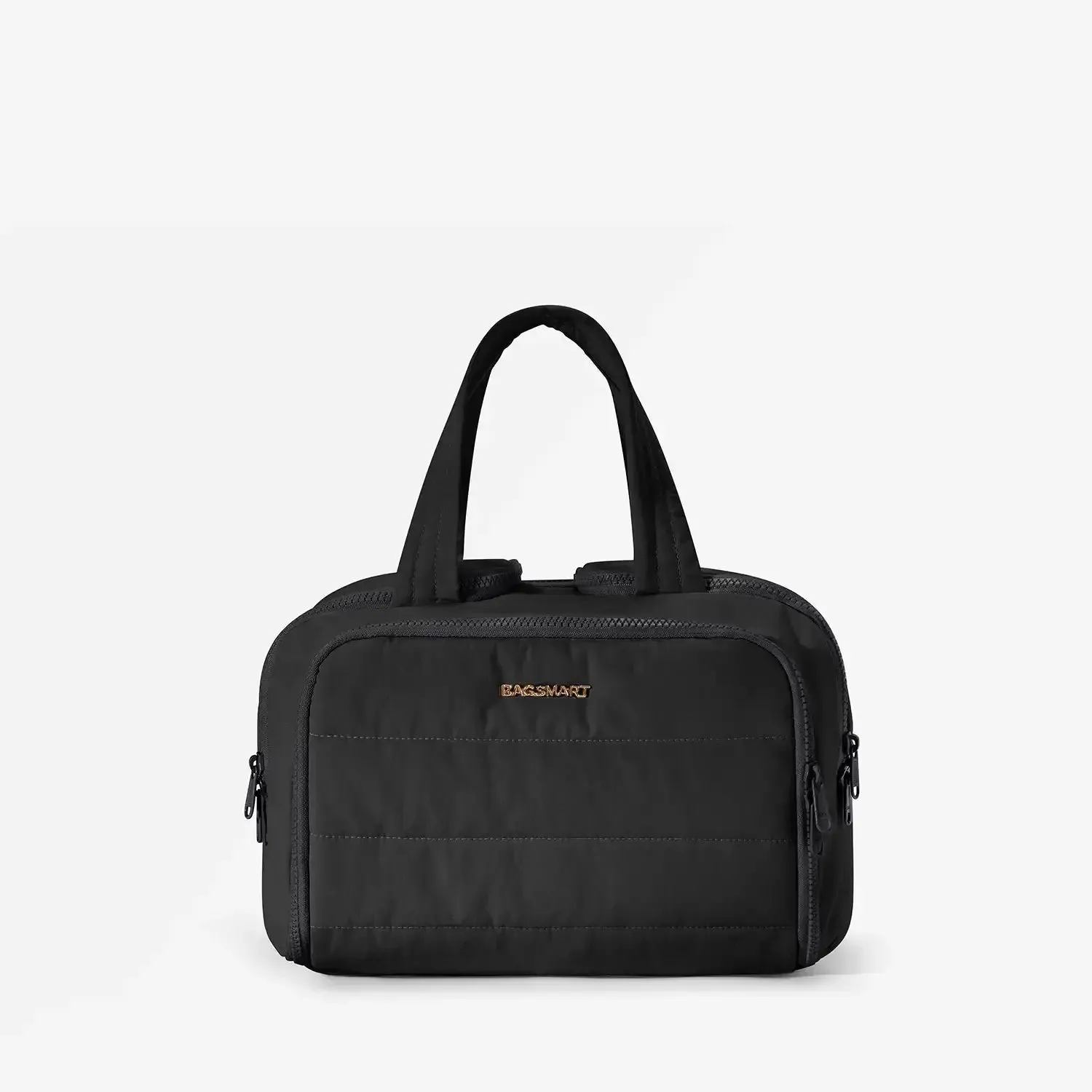 BAGSMART Makeup Large Capacity Storage Bag Lightweight Wide-open Cosmetic Bag for Women Make Up Organizer Bag Travel Essentials