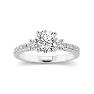Barmakian Three-Stone Diamond Engagement Ring