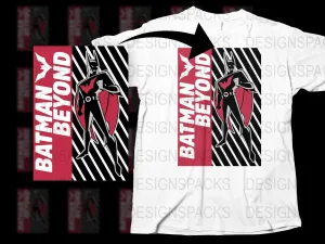 Batman Beyond Striking Red and Black Graphic Png Digital Download