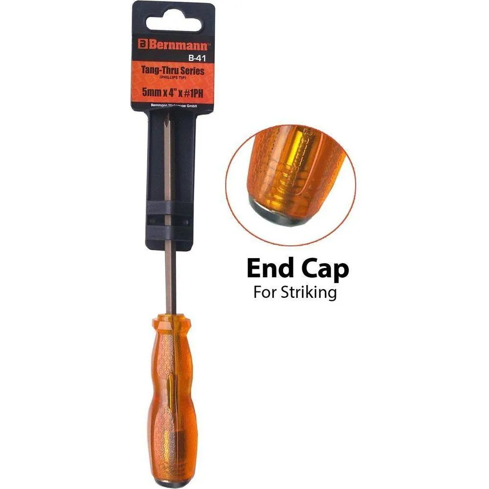 Bernmann Tang-Thru Screwdriver with Striking Cap