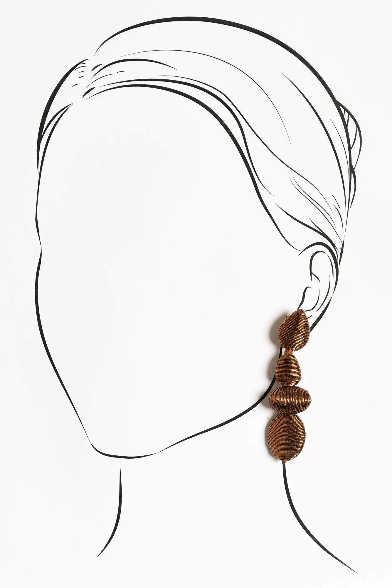 Berry Copper Tiered Drop Earrings