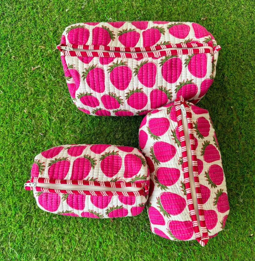 Berry Quilted Bag-Large