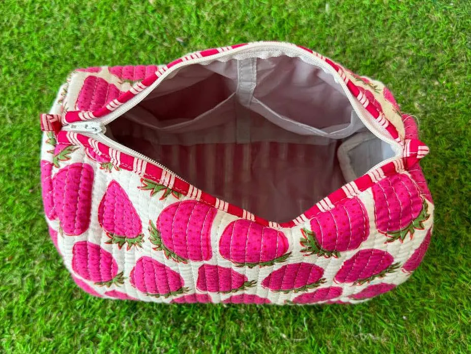 Berry Quilted Bag-Large