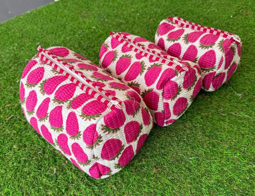Berry Quilted Bag-Large