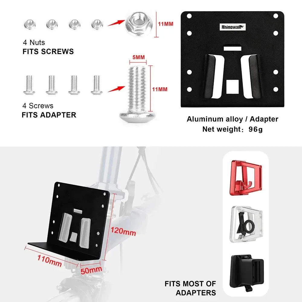Bike Bag Adapter Folding Bike Front Bag Block Adapter For Bicycle Rack Aluminum Alloy Bicycle Bag Installation Accessory