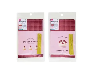 Bottom Gusset Clear Bags Berry Cake 4.72in x 7.28in x 1.96in