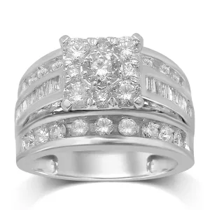 Brilliant Baguette Ring with 2.00ct of Diamonds in 9ct White Gold