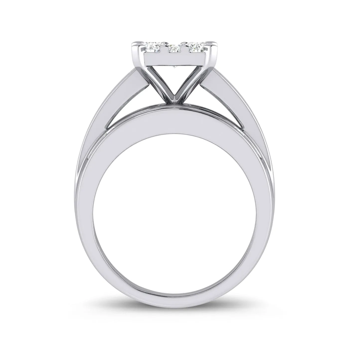 Brilliant Baguette Ring with 2.00ct of Diamonds in 9ct White Gold