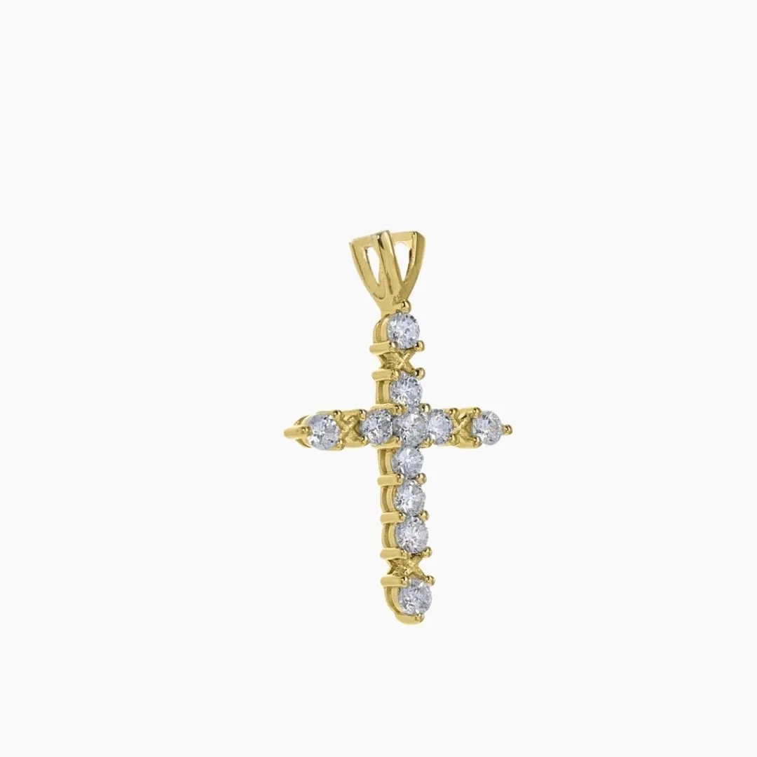 Brilliant CZ Cross (Gold)