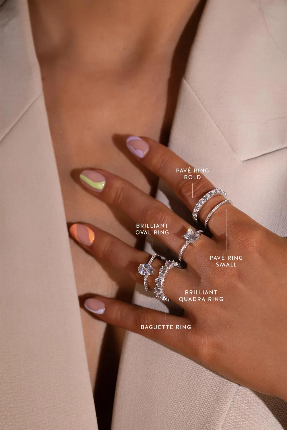 Brilliant Quadra Ring Silver