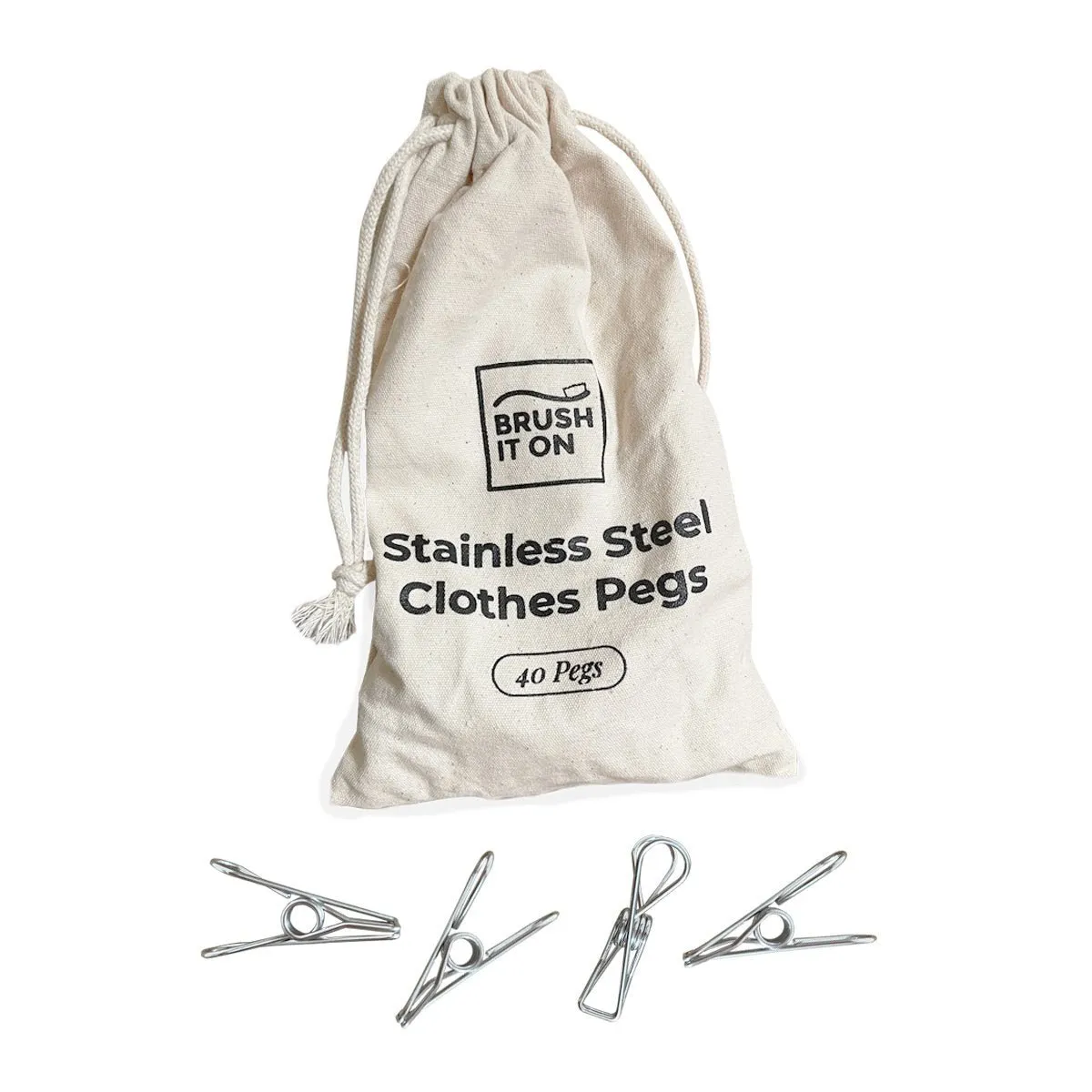 Brush It On Stainless Steel Pegs: 40 Pack